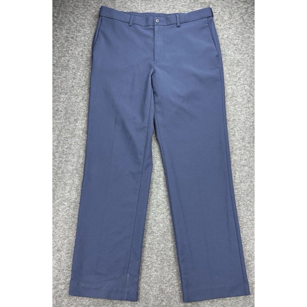 PGA TOUR Men’s Golf Pants 34x32 Navy Blue Performance Dress Slacks Polyester